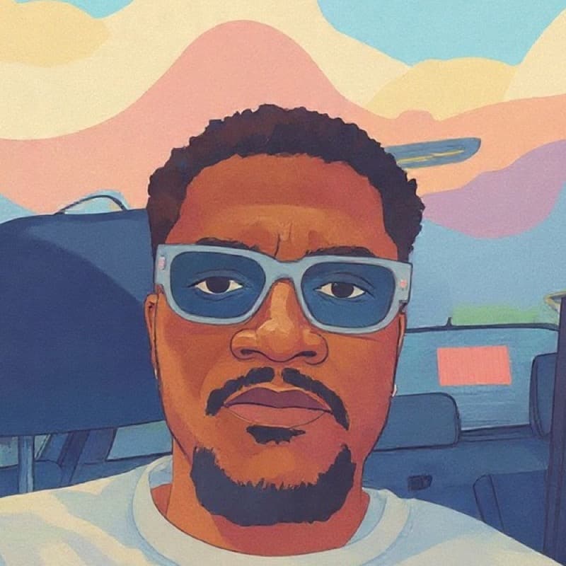 Illustrated portrait of Victor Ike